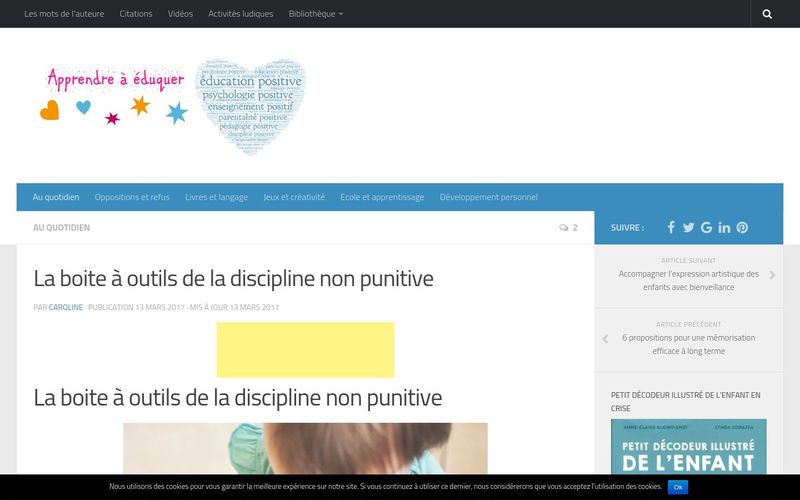 La boite &agrave; outils de la discipline non punitive